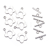 Flower Tibetan Style Alloy Toggle Clasps A0977Y-2