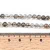 Natural Black Gold Rutilated Quartz Beads Strands G-G344-A01-4mm-5