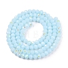 Electroplate Opaque Solid Color Glass Beads Strands EGLA-A044-P4mm-L06-2