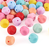  60Pcs 10 Colors Cube Food Grade Eco-Friendly Silicone Beads SIL-TA0001-54B-2