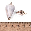 Electroplate Natural Spiral Shell Pendants SSHEL-Q100-43G-3