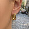 304 Stainless Steel Hoop Earrings EJEW-D358-01G-1