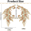 4Pcs 2 Styles Flower Shape Polyester & Sequin Cloth Iron On Patches DIY-CY0003-79-2