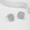 925 Sterling Silver Pave Moissanite Stud Earrings for Women CR3655-2