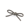 Twist Bowknot Zinc Alloy Ornament Clasps PURS-PW0007-13B-1