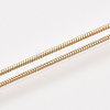 Brass Round Snake Chain Necklace Making MAK-T006-11B-KC-3