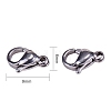   304 Stainless Steel Lobster Claw Clasps STAS-PH0002-48P-3