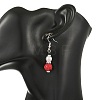 Christmas Handmade Polymer Clay Rhinestone Dangle Earrings EJEW-JE07518-01-2