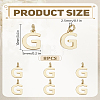 8Pcs Brass Charms KK-LP0001-85G-2