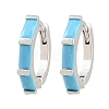 Brass Micro Pave Cubic Zirconia Hoop Earrings KK-CBA8324-12P-01-5