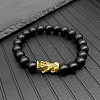 High Beauty Pure Black Bracelet Beaded Lucky Transfer Pixiu Bracelet Simple Style Couple Gift to the Small Market YP1688-8-1