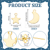 60Pcs 2 Styles Star & Moon 304 Stainless Steel Stud Earring Findings EJEW-PH0001-62-4
