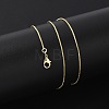 Brass Box Chain Necklaces for Women NJEW-D302-42G-2