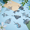 9Pcs 9 Styles Retro Alloy Hair Sticks OHAR-GA0001-14-4