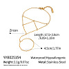304 Stainless Steel Pavel Clear Cubic Zirconia Flat Round Tassel Cable Chain Ring Bracelets for Women CZ6446-6