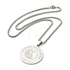 304 Stainless Steel Pendant Necklaces for Women Men NJEW-G123-12P-3