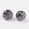 Metal Alloy Rhinestones Beads ALRI-B032-1-2