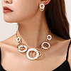 Alloy Enamel Pendant Necklaces & Stud Dangle Earrings Sets FS-WG52143-02-1
