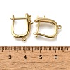 Rack Plating Brass Micro Pave Cubic Zirconia Hoop Earring Findings EJEW-H143-04G-3