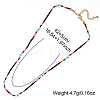 Vintage Round Glass Seed Beaded Necklaces for Women KY5585-3-2