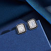 925 Sterling Silver Cubic Zirconia Stud Earrings EJEW-L294-013P-2