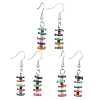 Dyed Shell Dangle Earrings EJEW-JE06083-1