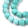 Opaque Crackle Glass Round Beads Strands GLAA-T031-10mm-01AA-3