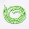 Painted Glass Round Bead Strands X-DGLA-S071-6mm-20-2