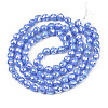Electroplate Opaque Solid Color Glass Beads Strands EGLA-N002-26-A03-2