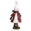 Resin Standing Rabbit Statue Bunny Sculpture Tabletop Rabbit Figurine for Lawn Garden Table Home Decoration ( Brown ) JX085A-1