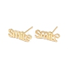 Brass Stud Earrings EJEW-P346-02-G-6
