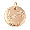 Brass with Clear Cubic Zirconia Pendants KK-N256-24L-G-1