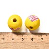 Valentine's Day Element Printed Wood Beads WOOD-R002-01-03-3