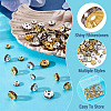 120Pcs Brass Rhinestone Spacer Beads RB-TA0001-36A-5