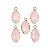 Natural Rose Quartz Faceted Pendants G-G193-01G-08-1