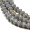 Opaque Solid Color Imitation Jade Glass Beads Strands GLAA-F029-P4mm-D14-3