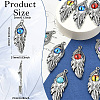 10Pcs 5 Colors Alloy Glass Big Pendants FIND-CJ0005-78-2