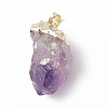 Rough Raw Natural Amethyst Pendants G-E590-05LG-2