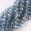 Faceted Rondelle Electroplate Glass Beads Strands for Bracelet Making X-EGLA-D020-10x8mm-59-1