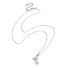 Crystal Rhinestone Butterfly Pendant Necklace with Cable Chains NJEW-FZ00018-1
