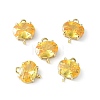 Brass Pave Cubic Zirconia Connector Charms KK-F892-53G-08-1