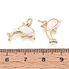 Brass Micro Pave Clear Cubic Zirconia Pendants KK-T080-72G-3