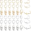  90Pcs 6 Style 304 Stainless Steel Leverback Earring Findings STAS-NB0001-60-1