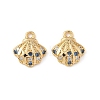 Brass Micro Pave Cubic Zirconia Charms X-KK-C099-01D-G-1