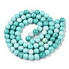 Opaque Crackle Glass Round Beads Strands GLAA-T031-10mm-01AA-2