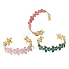 304 Stainless Steel Enamel Bangles for Women BJEW-D408-40G-2