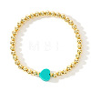 Simple Design Brass Round Beads Stretch Bracelets for Women OB0226-1-2