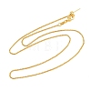 1MM Brass Box Chain Adjustable Slider Necklaces KK-H533-10B-G-4