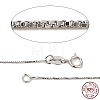Rhodium Plated 925 Sterling Silver Necklaces STER-M034-38A-1
