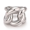 304 Stainless Steel Twist Oval Chunky Ring RJEW-B040-15P-2